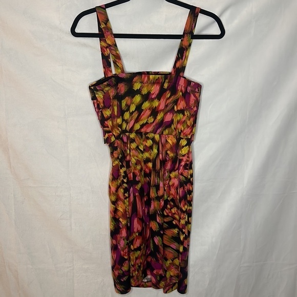 J.F.W. MULTICOLOR PATTERNED COCKTAIL DRESS (M) - Picture 9 of 9